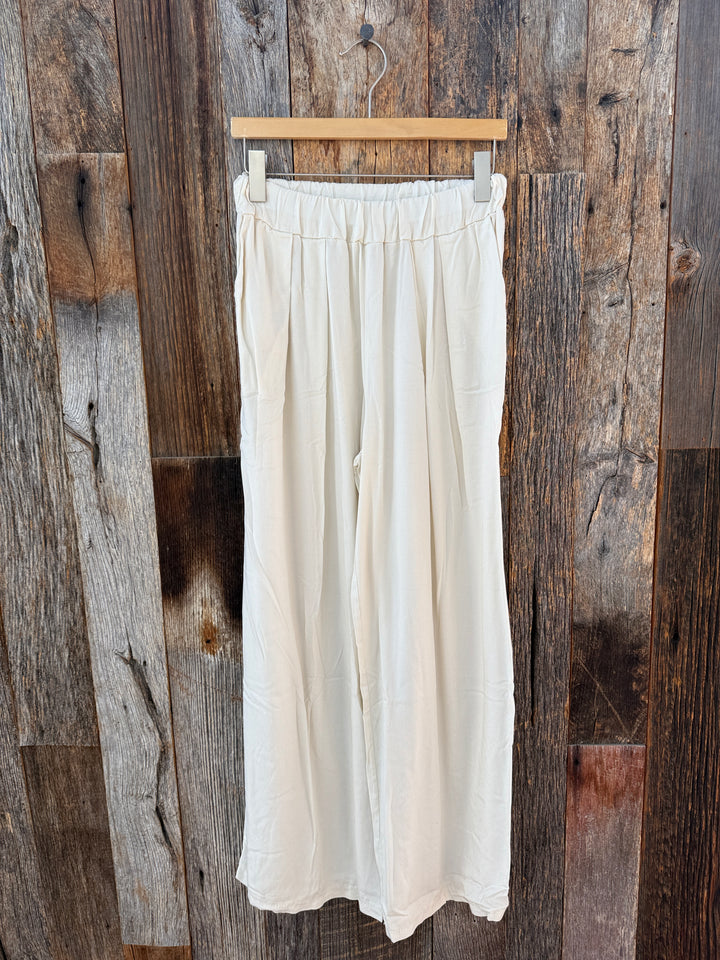 Milio Milano Wide Leg Tencel Pants Butter