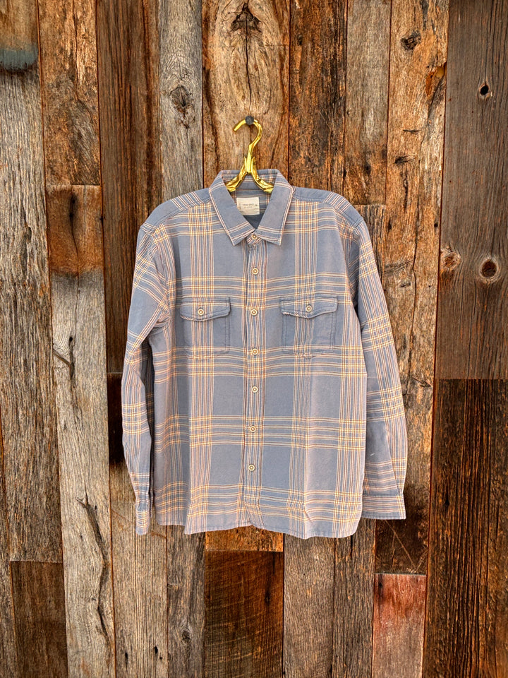True Grit Lake Plaid L/S 2 Pocket Shirt Blue