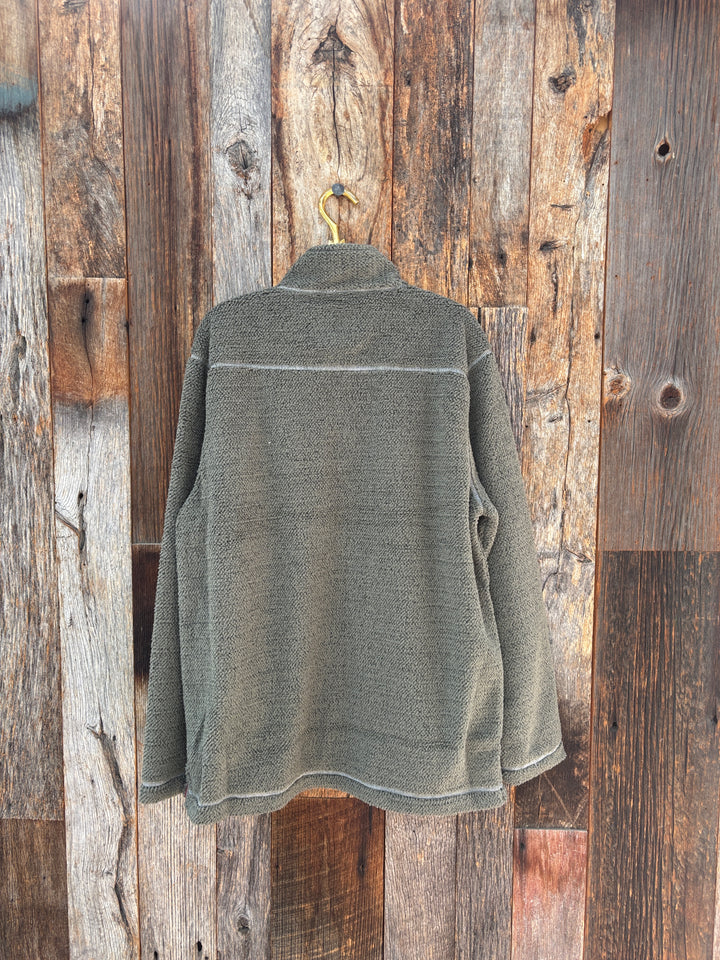True Grit Montana Shearling 1/4 Zip Pullover Cargo