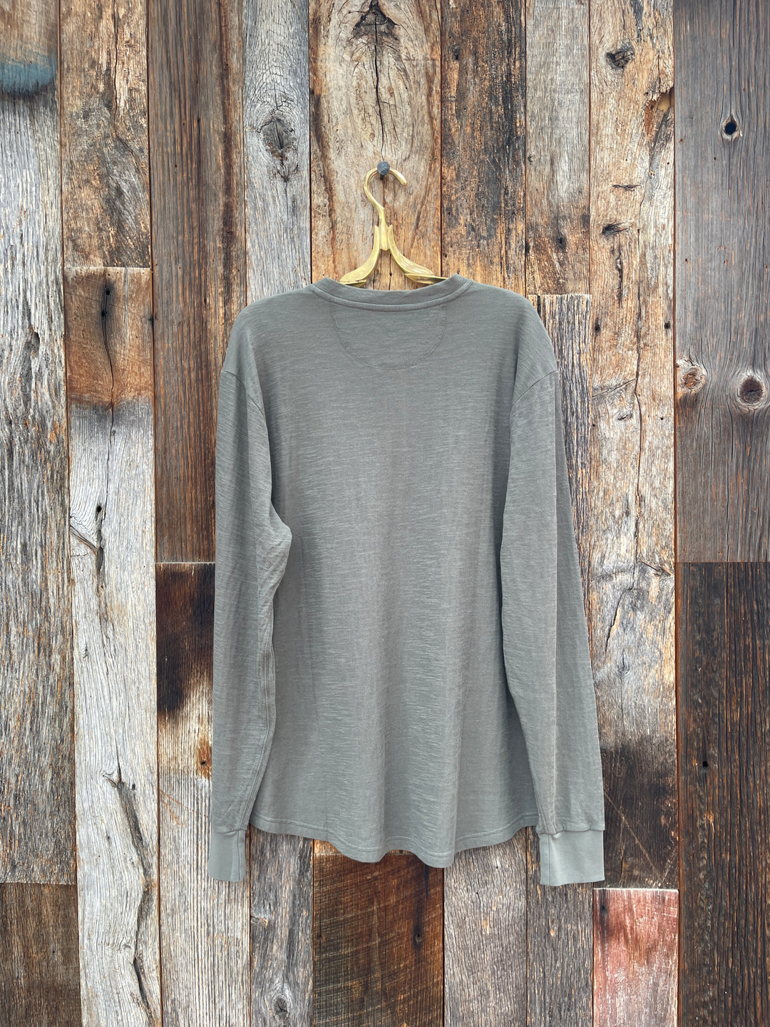 True Grit Waffle Slub L/S Henley Agave