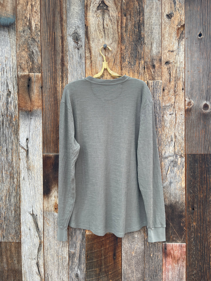 True Grit Waffle Slub L/S Henley Agave