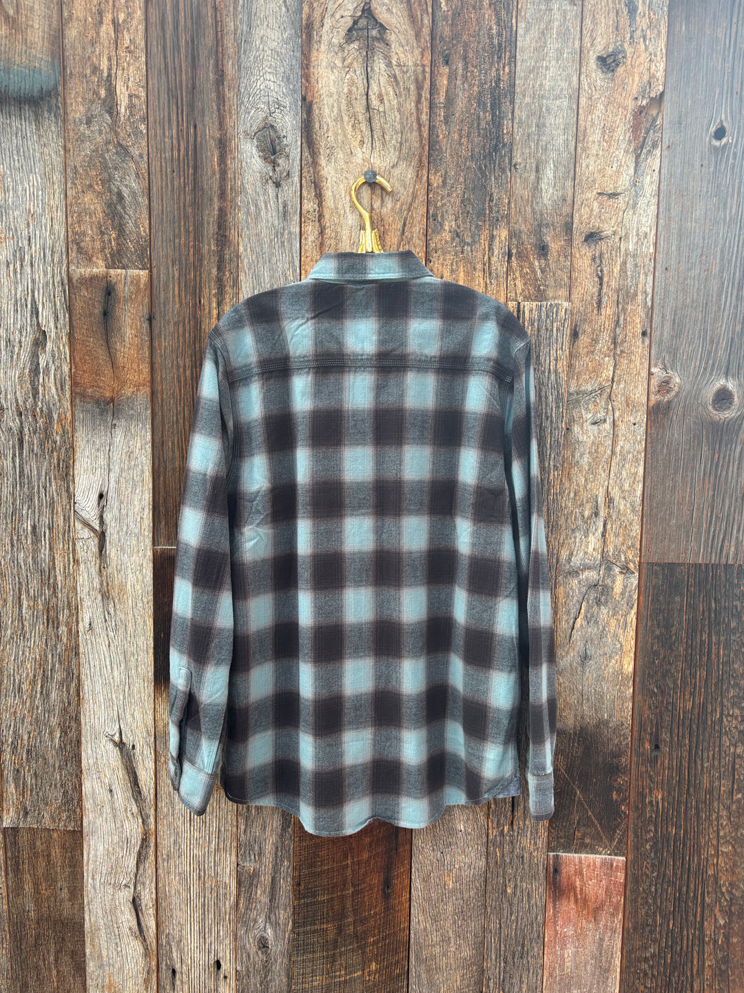 True Grit Cooper Checks L/S 2 Pocket Shirt Blue