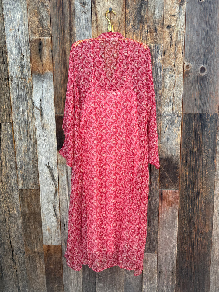 Chan Luu Renata Silk Chiffon Dress Pink