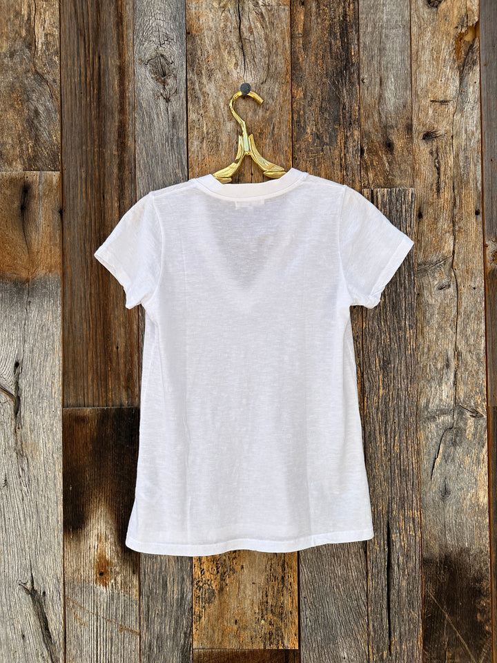 Sundry Deep V-Neck Tee Optic White