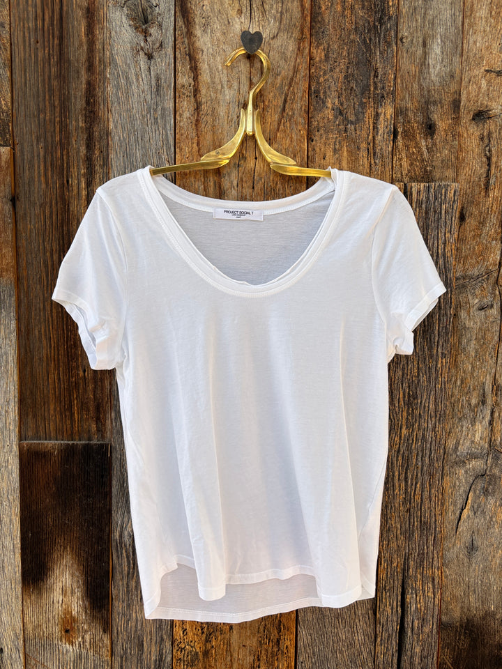 Project Social T Flora U-Neck Tee White