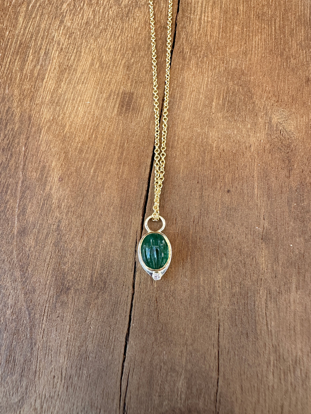 Robin M Designs Emerald Charm 14K/SS/1.75m Diamond