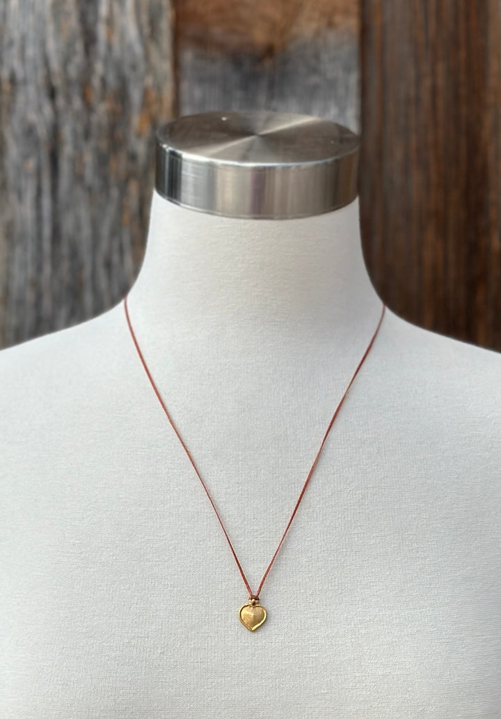 River Song Golden Edged Heart Milagro Necklace
