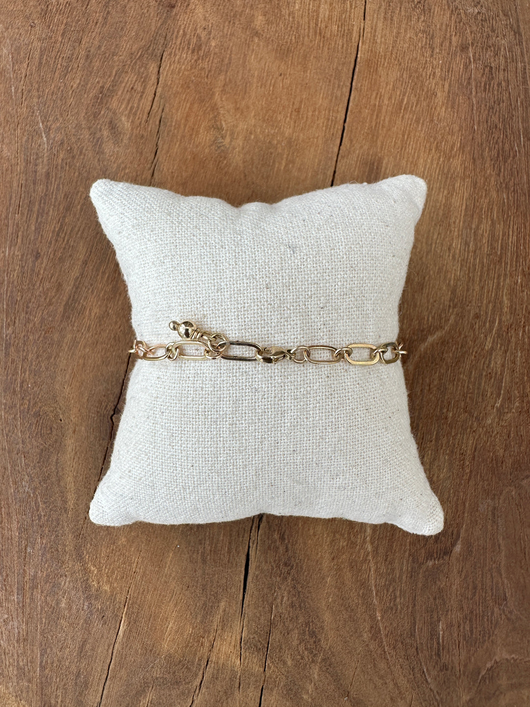 Robin M 14K Oval Links Bracelet 7"